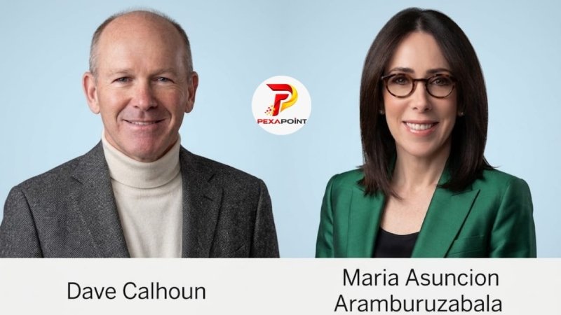 Dave Calhoun and María Asunción Aramburuzabala
